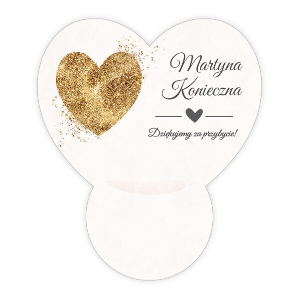 Podziękowanie dla gości Ferrero z winietką na chrzest -