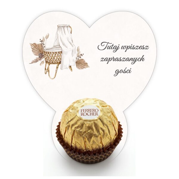 Podziękowanie dla gości Ferrero do uzupełnienia na chrzest -