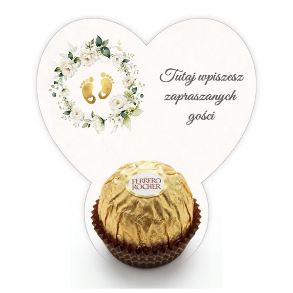 Podziękowanie dla gości Ferrero do uzupełnienia na chrzest -