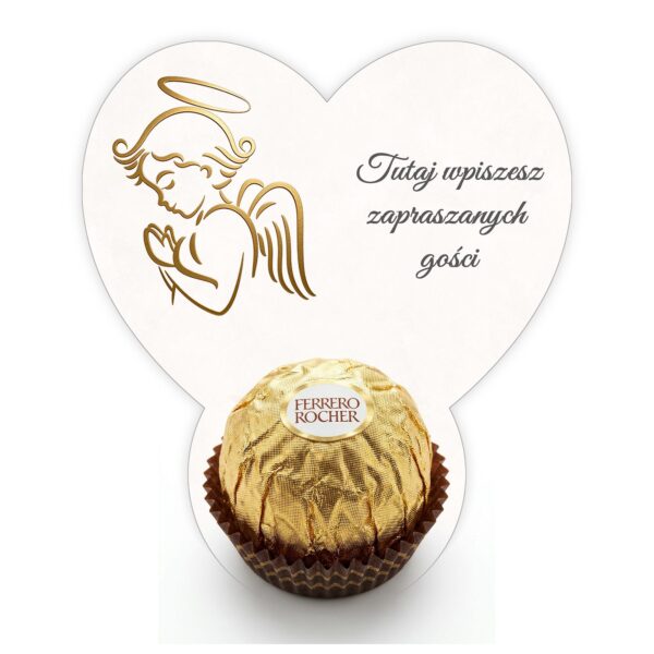 Podziękowanie dla gości Ferrero do uzupełnienia na chrzest -