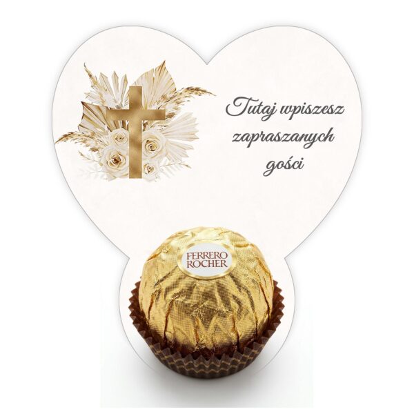 Podziękowanie dla gości Ferrero do uzupełnienia na chrzest -