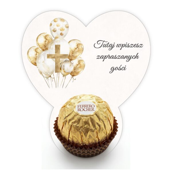 Podziękowanie dla gości Ferrero do uzupełnienia na chrzest -