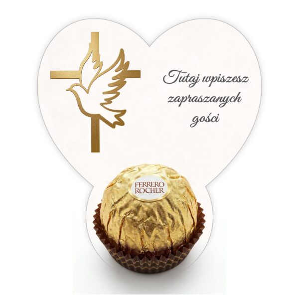 Podziękowanie dla gości Ferrero do uzupełnienia na chrzest -