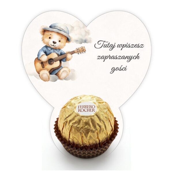 Podziękowanie dla gości Ferrero do uzupełnienia na chrzest -