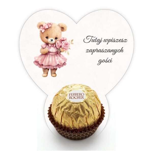 Podziękowanie dla gości Ferrero do uzupełnienia na chrzest -