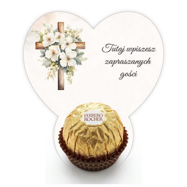 Podziękowanie dla gości Ferrero do uzupełnienia na chrzest -