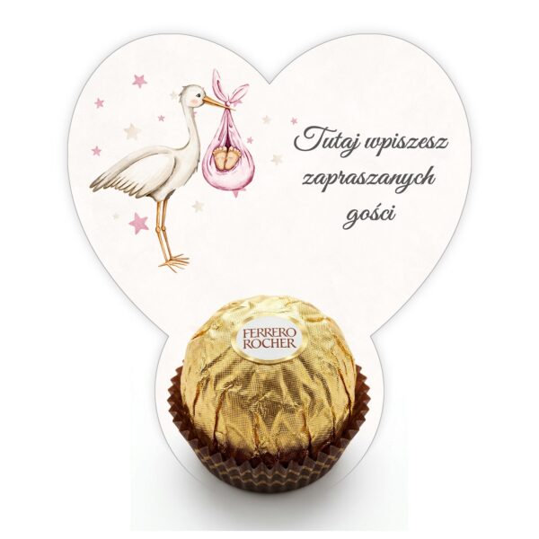 Podziękowanie dla gości Ferrero do uzupełnienia na chrzest -