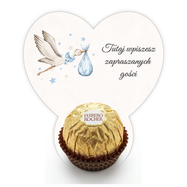 Podziękowanie dla gości Ferrero do uzupełnienia na chrzest -