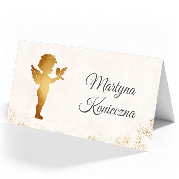 Winietki z danymi gości na chrzest -