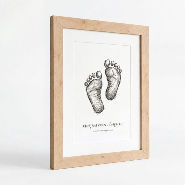 Obraz pamiątkowy na chrzest — Małe stópki