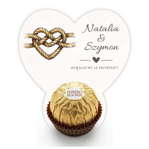 Podziękowanie dla gości Ferrero na ślub -