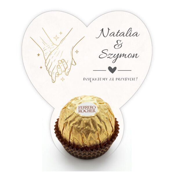 Podziękowanie dla gości Ferrero na ślub -