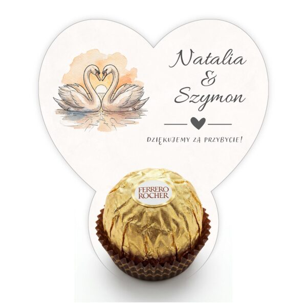 Podziękowanie dla gości Ferrero na ślub -