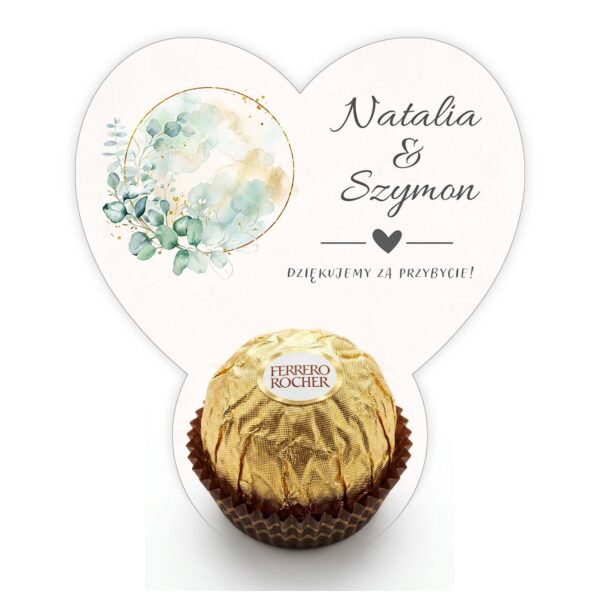 Podziękowanie dla gości Ferrero na ślub -