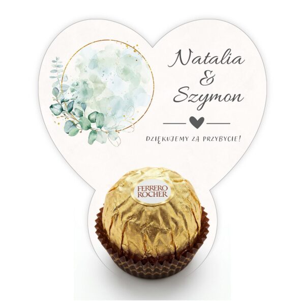 Podziękowanie dla gości Ferrero na ślub -
