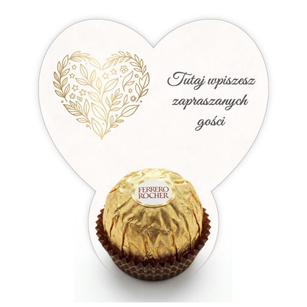 Podziękowanie dla gości Ferrero do uzupełnienia na ślub -