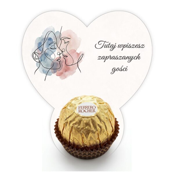 Podziękowanie dla gości Ferrero do uzupełnienia na ślub -