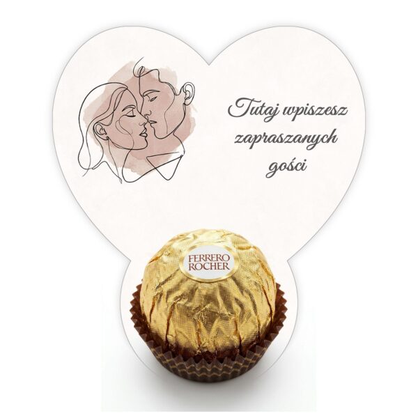 Podziękowanie dla gości Ferrero do uzupełnienia na ślub -