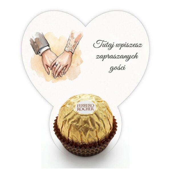 Podziękowanie dla gości Ferrero do uzupełnienia na ślub -