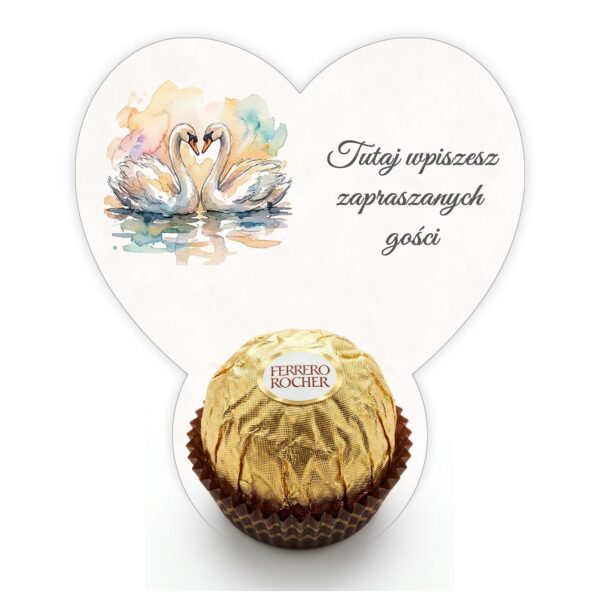 Podziękowanie dla gości Ferrero do uzupełnienia na ślub -