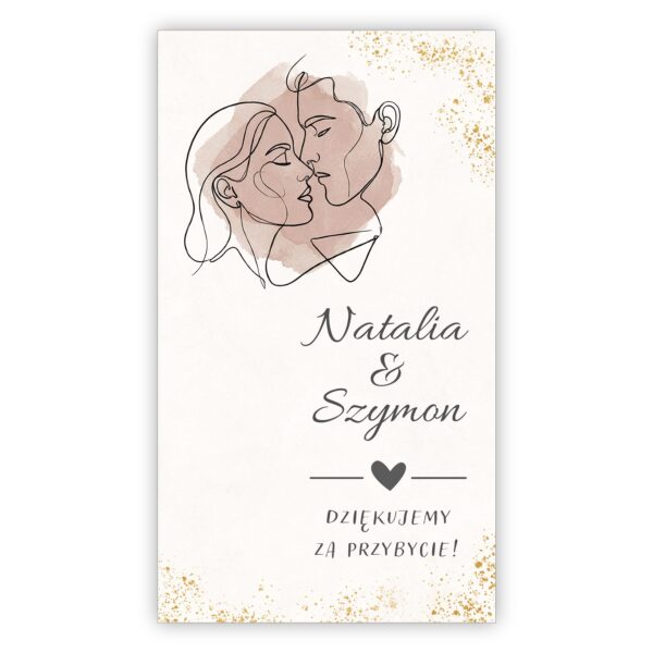 Podziękowanie dla gości Merci na ślub -