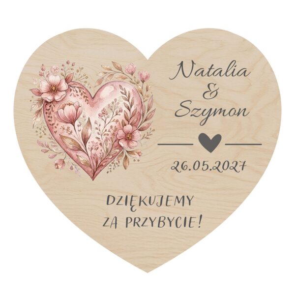 Magnes serce — podziękowanie dla gości na ślub -