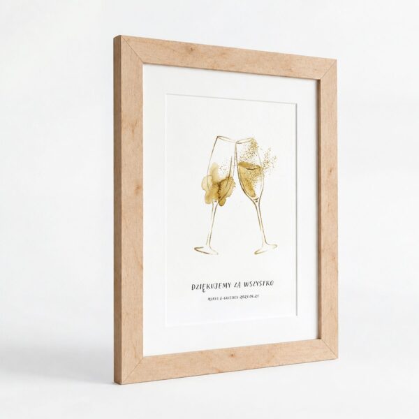 Obraz — podziękowanie dla świadków na ślub -