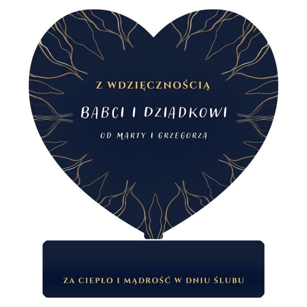 Serce — podziękowanie dla dziadków na ślub -