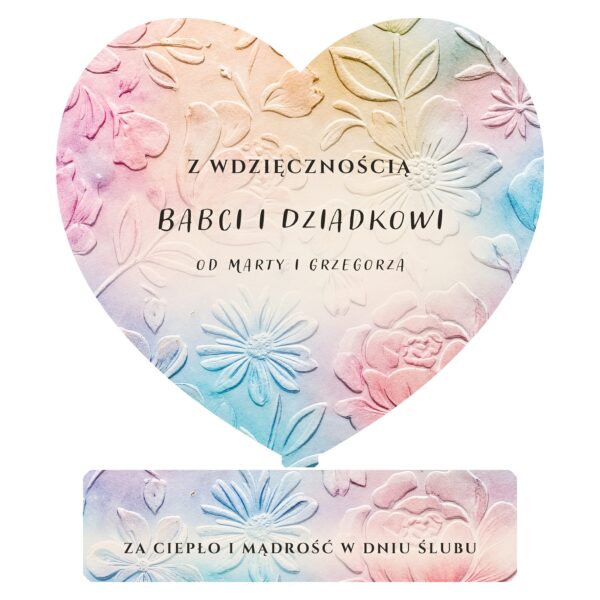 Serce — podziękowanie dla dziadków na ślub -