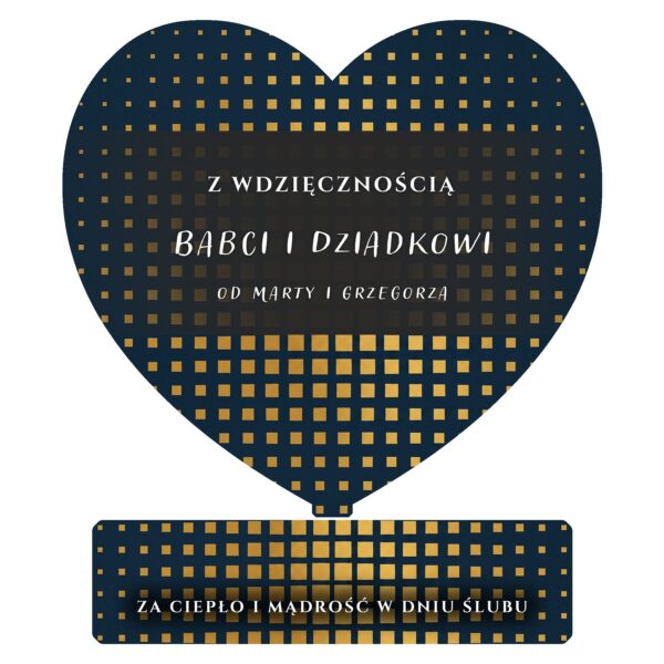 Serce — podziękowanie dla dziadków na ślub -