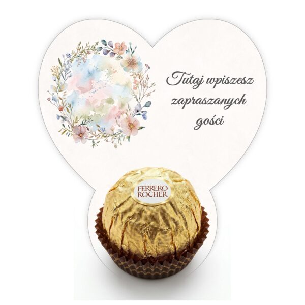 Podziękowanie dla gości Ferrero do uzupełnienia na chrzest i roczek -