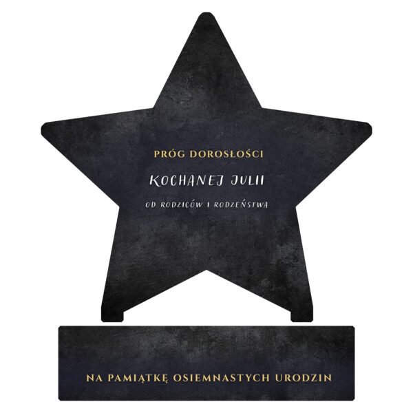 Gwiazdka pamiątkowa na 18. urodziny -