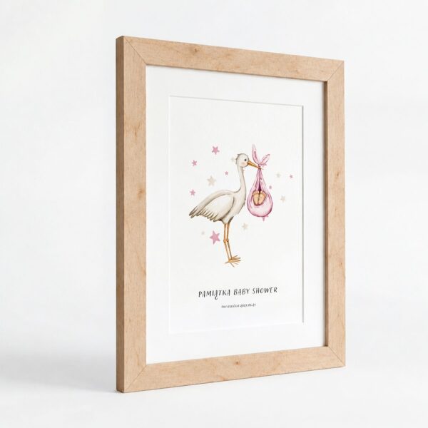 Obraz pamiątkowy na baby shower -