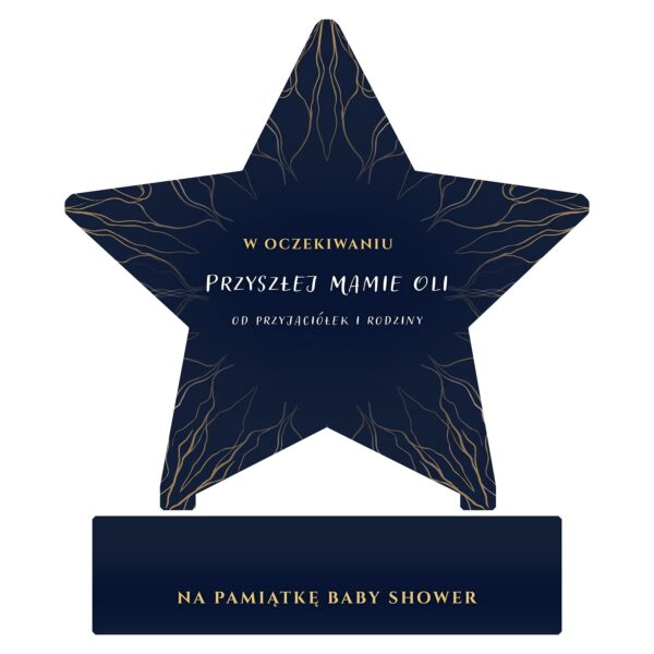 Gwiazdka pamiątkowa na baby shower -