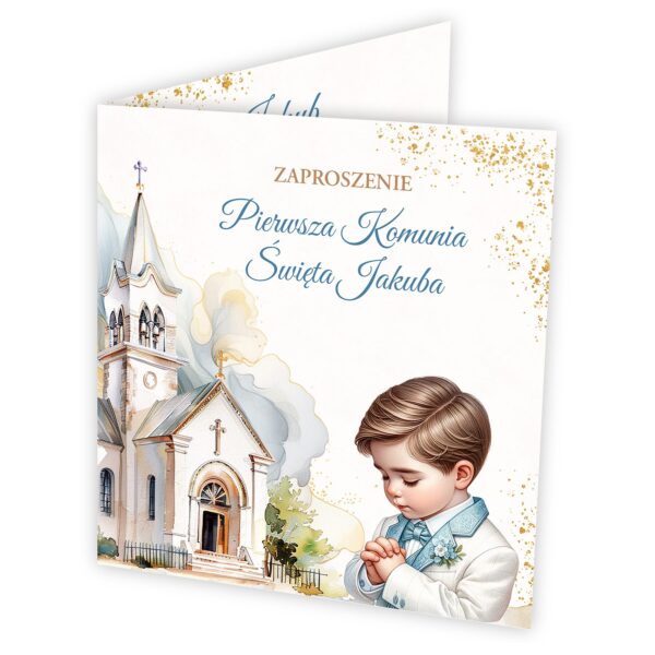 Zaproszenie na komunię z pełną personalizacją -