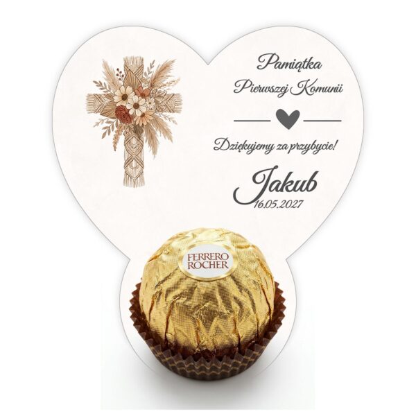 Podziękowanie dla gości Ferrero na komunię -