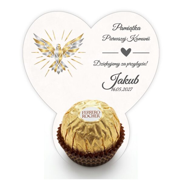 Podziękowanie dla gości Ferrero na komunię -
