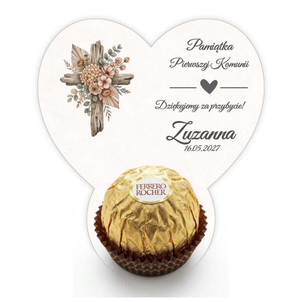 Podziękowanie dla gości Ferrero na komunię -