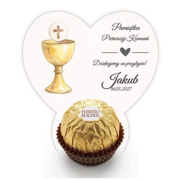 Podziękowanie dla gości Ferrero na komunię -