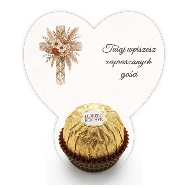 Podziękowanie dla gości Ferrero do uzupełnienia na komunię -