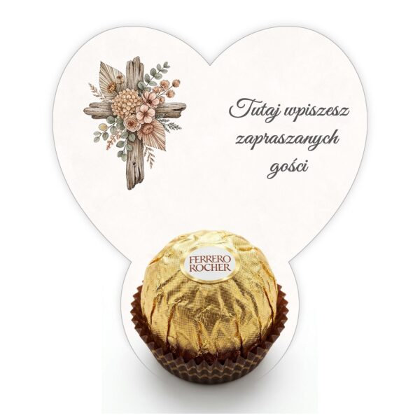 Podziękowanie dla gości Ferrero do uzupełnienia na komunię -