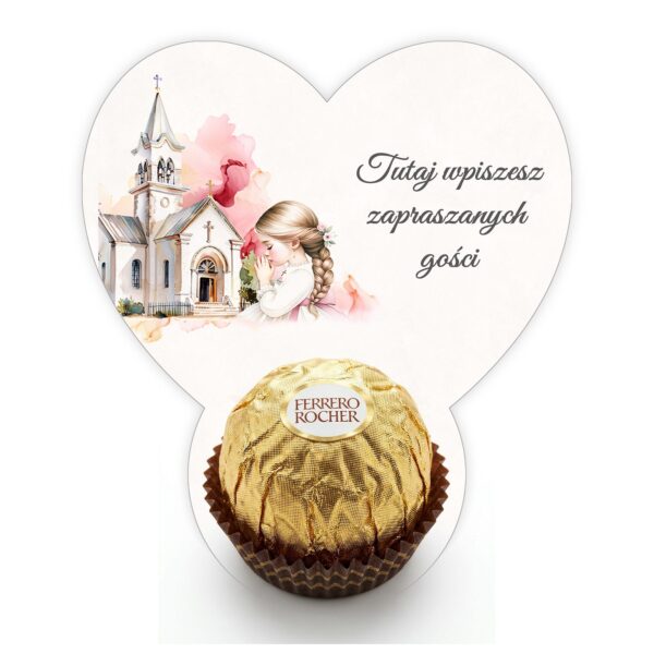 Podziękowanie dla gości Ferrero do uzupełnienia na komunię -