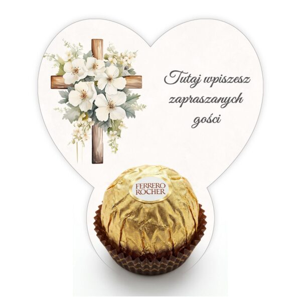 Podziękowanie dla gości Ferrero do uzupełnienia na komunię -