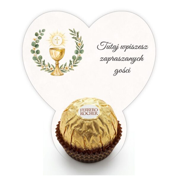 Podziękowanie dla gości Ferrero do uzupełnienia na komunię -