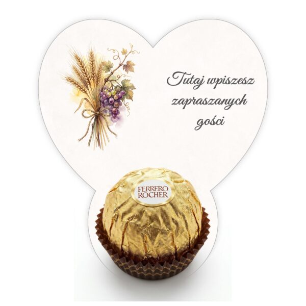 Podziękowanie dla gości Ferrero do uzupełnienia na komunię -
