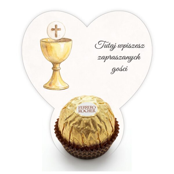 Podziękowanie dla gości Ferrero do uzupełnienia na komunię -