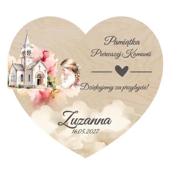 Magnes serce — podziękowanie dla gości na komunię -