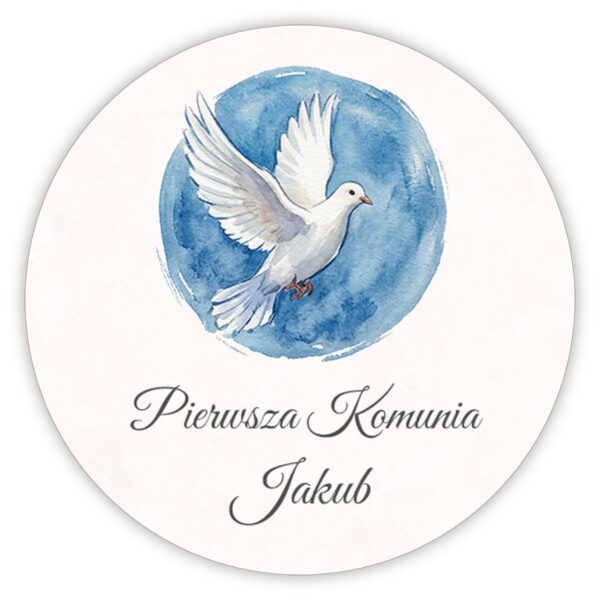 Naklejki okrągłe na komunię -
