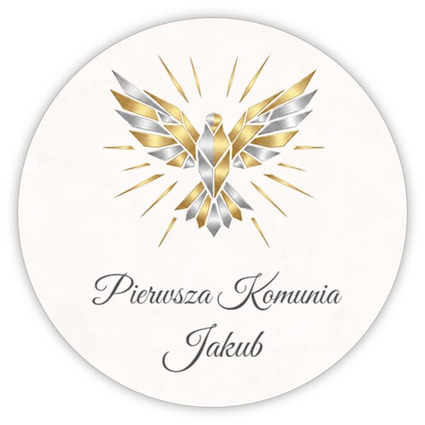 Naklejki okrągłe na komunię -