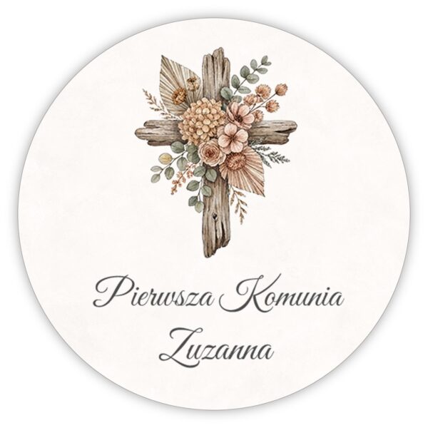 Naklejki okrągłe na komunię -